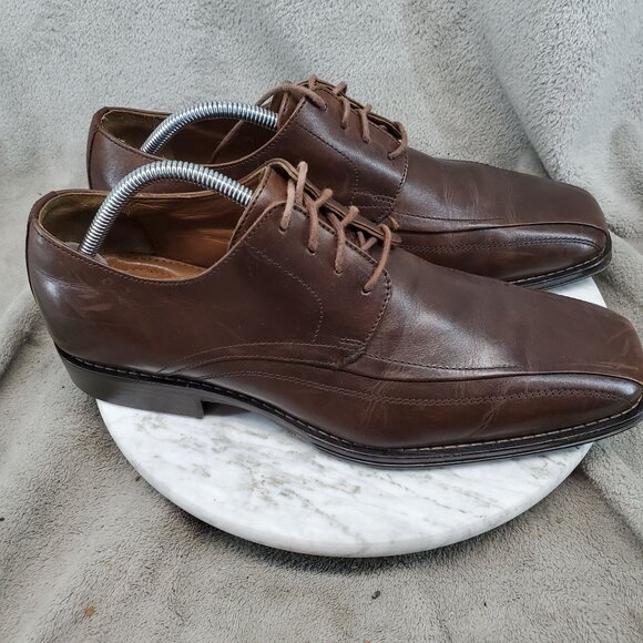 Johnston & Murphy Shoes Mens Size 9 Brown Leather Bicycle Square Toe Oxford main image 6